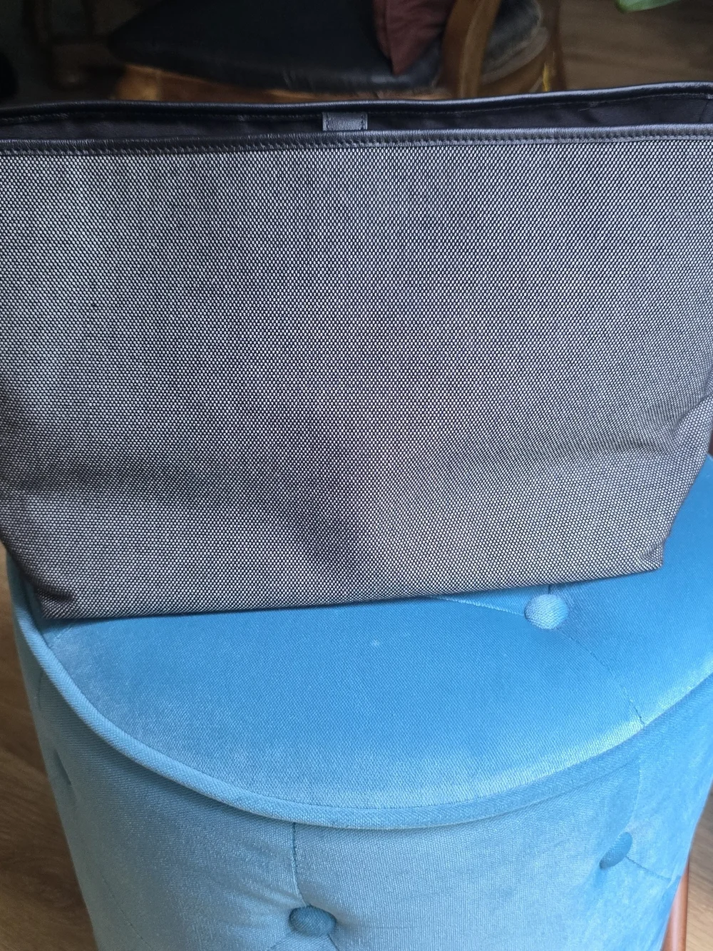 Women's Coach Tote Insert. Black Gray Canvas